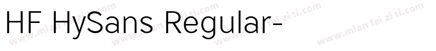 HF HySans Regular字体转换
